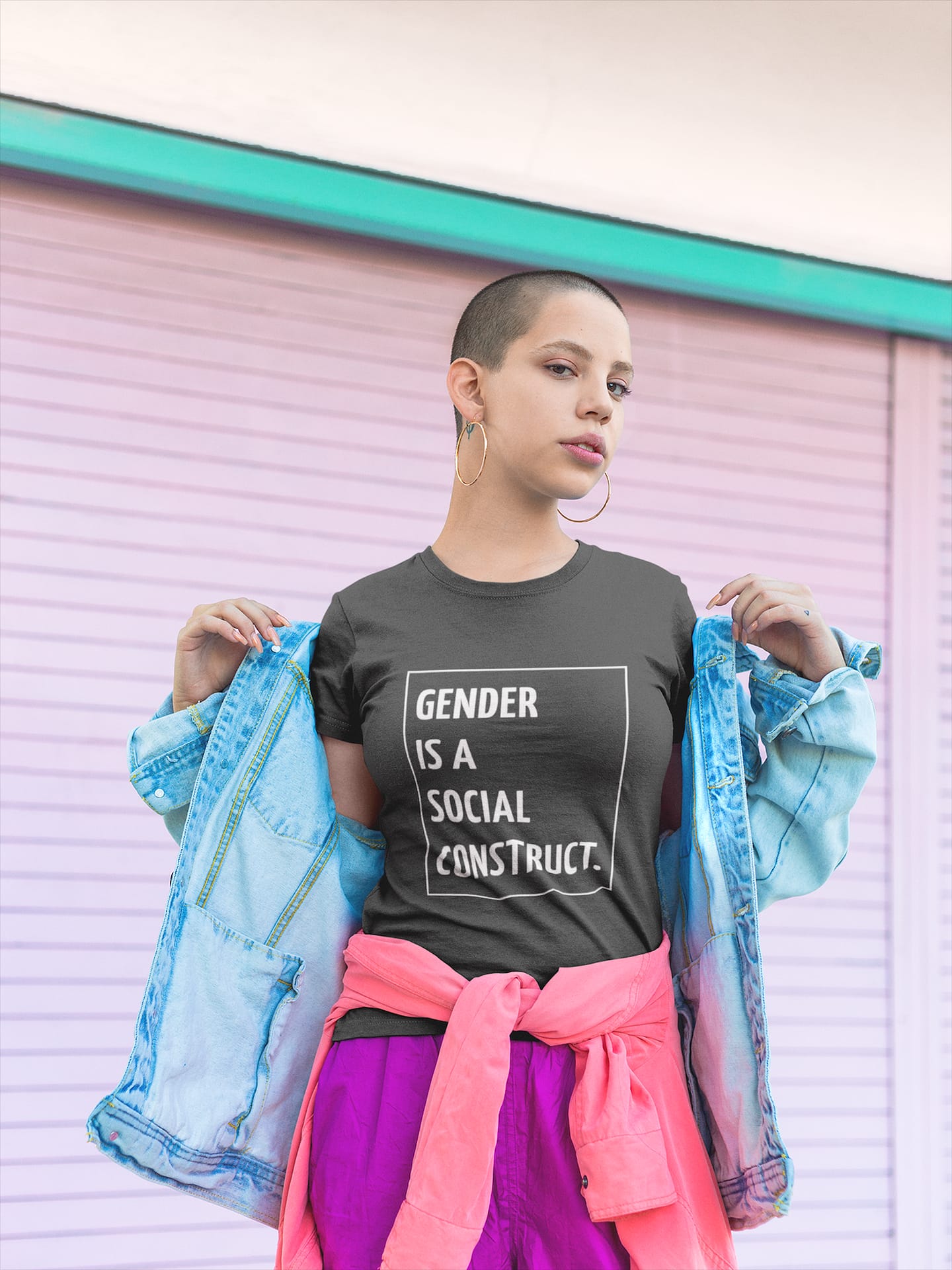 Perfectly Queer Gender is a Social Construct Boxed TShirt 1