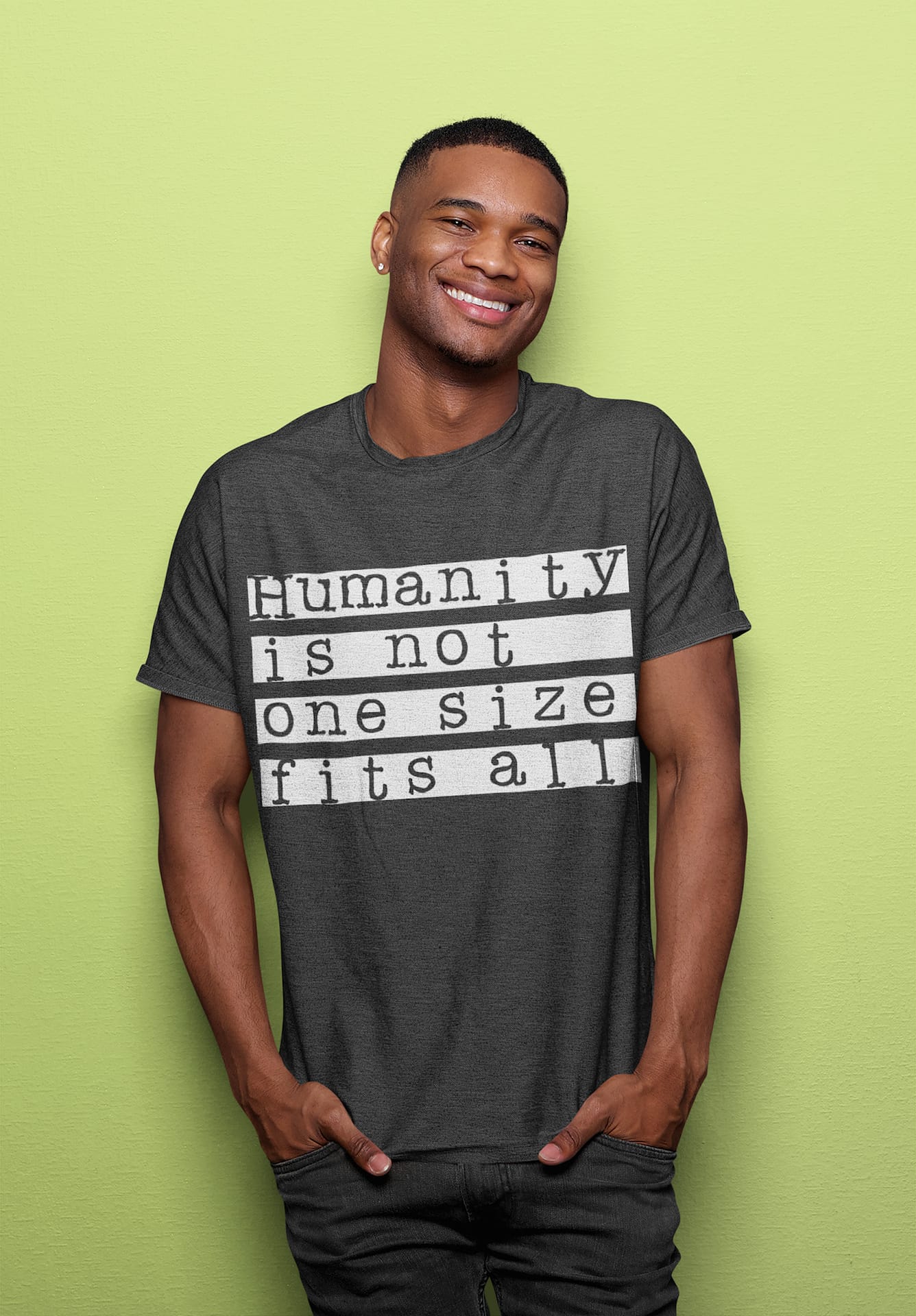 Perfectly Queer Humanity Isnt One Size Fits All TShirt White Text 3